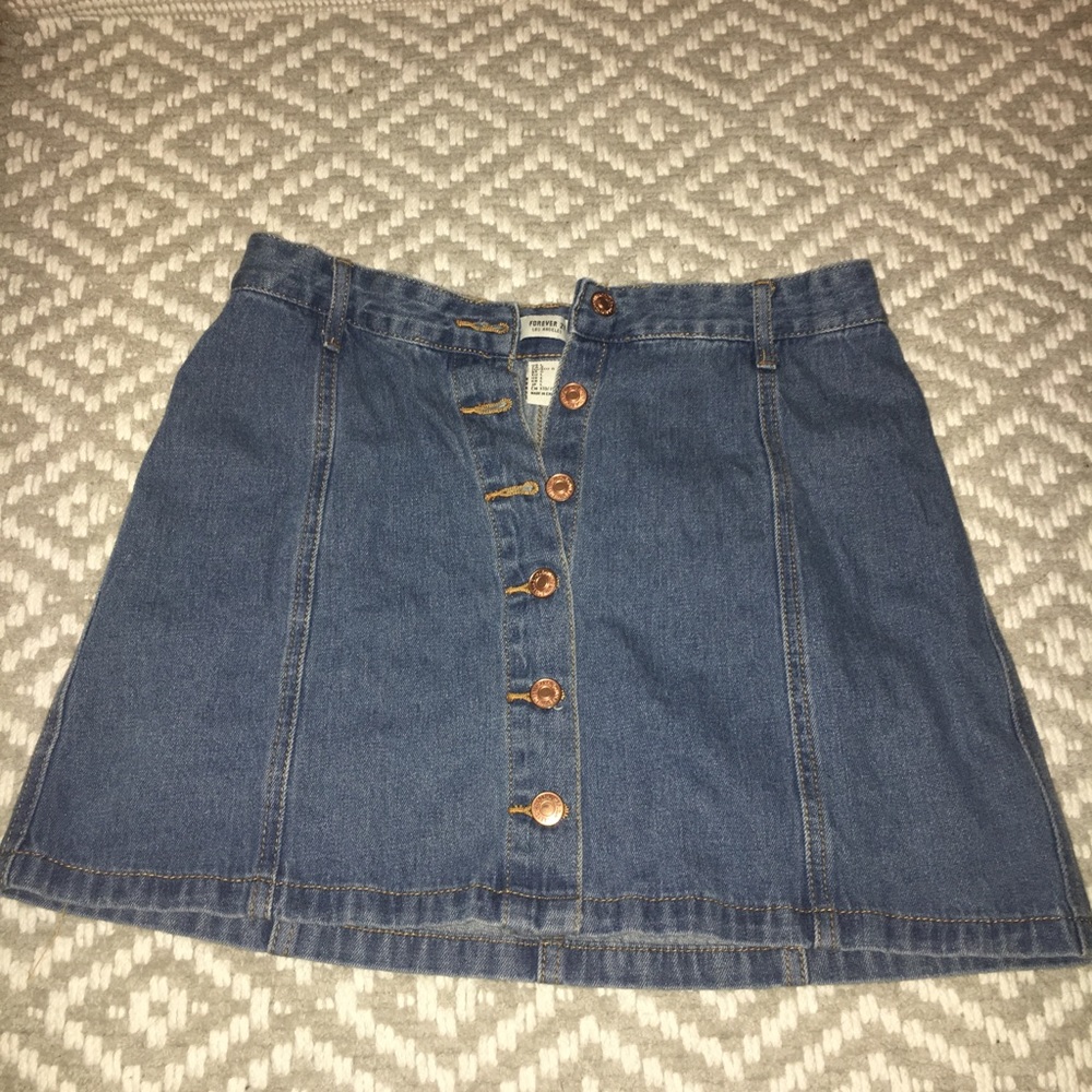 Button up Jean Skirt
